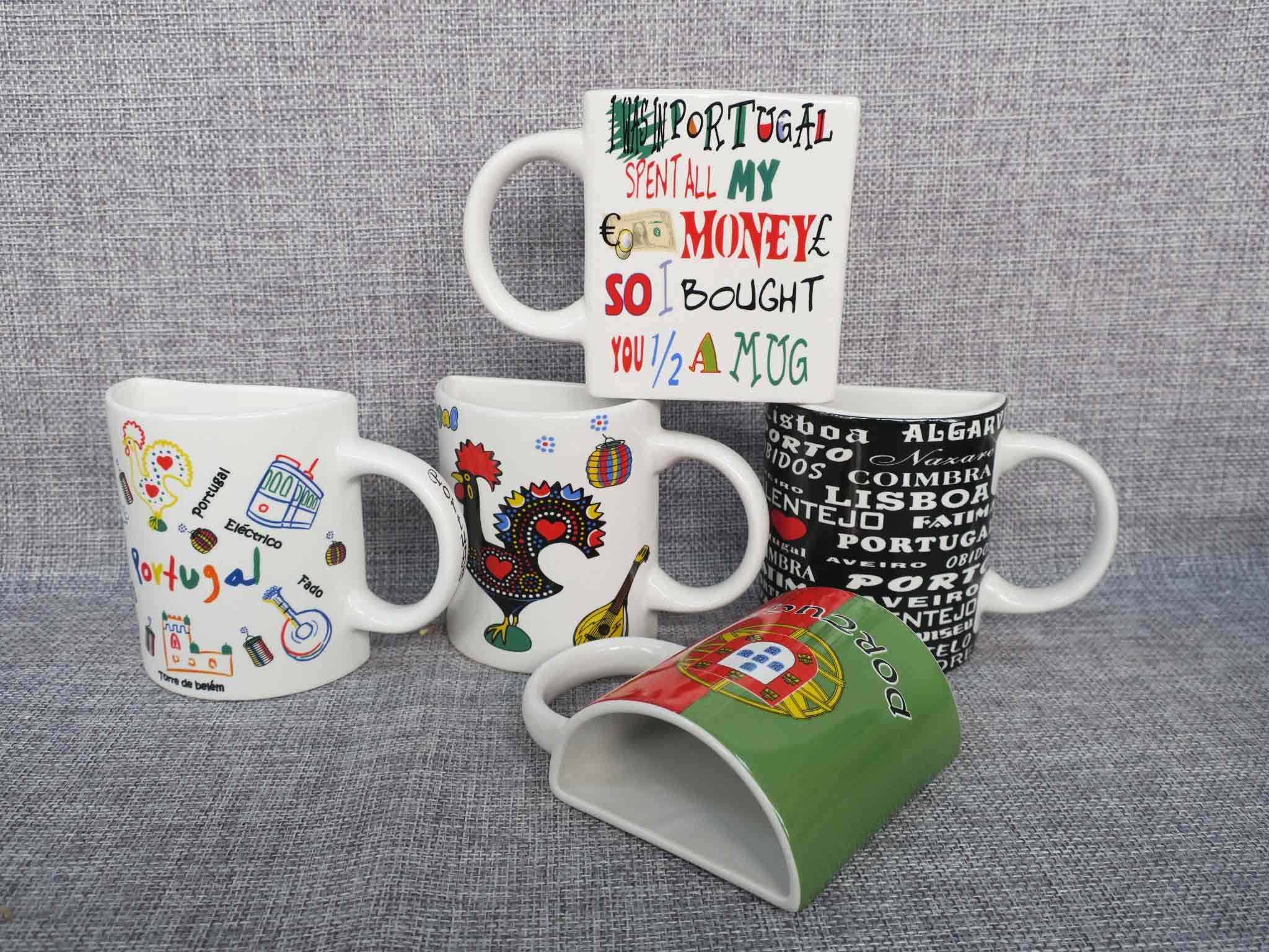 half mug,tourist souvenir mug ,coffee mug,cup, milk mug, decal mug, gift ,promotion ,hot sell