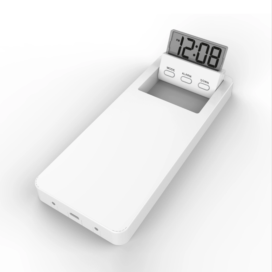 NEWEST creative promotion clock mini Flip Alarm Clock with wireless charger S5014