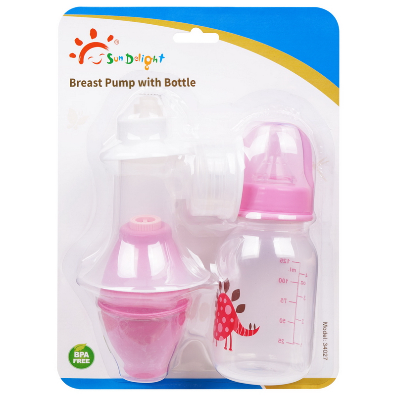 Breast Pump with feeding bottle