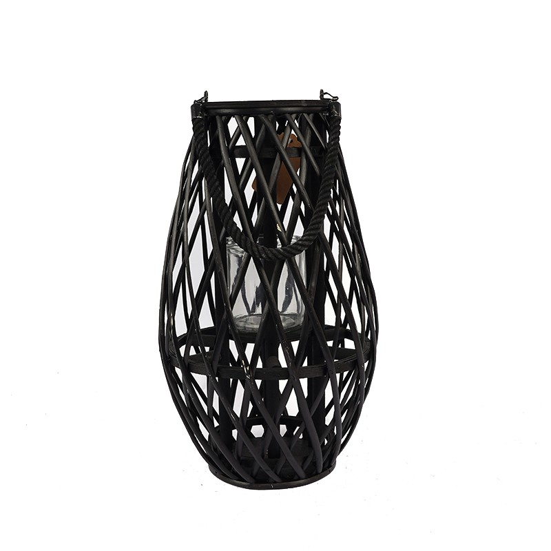 Black willow decoration Lantern customize Wedding decoration candle ramadan christmas home decoration Indoor outdoor wooden chinese lantern