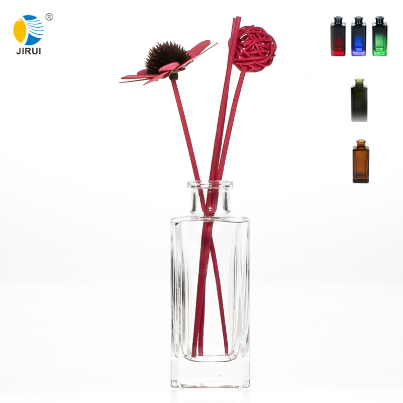 130ml Rectangular Square Glass Bottle Home Fragrance Aroma Reed Diffuser Bottle