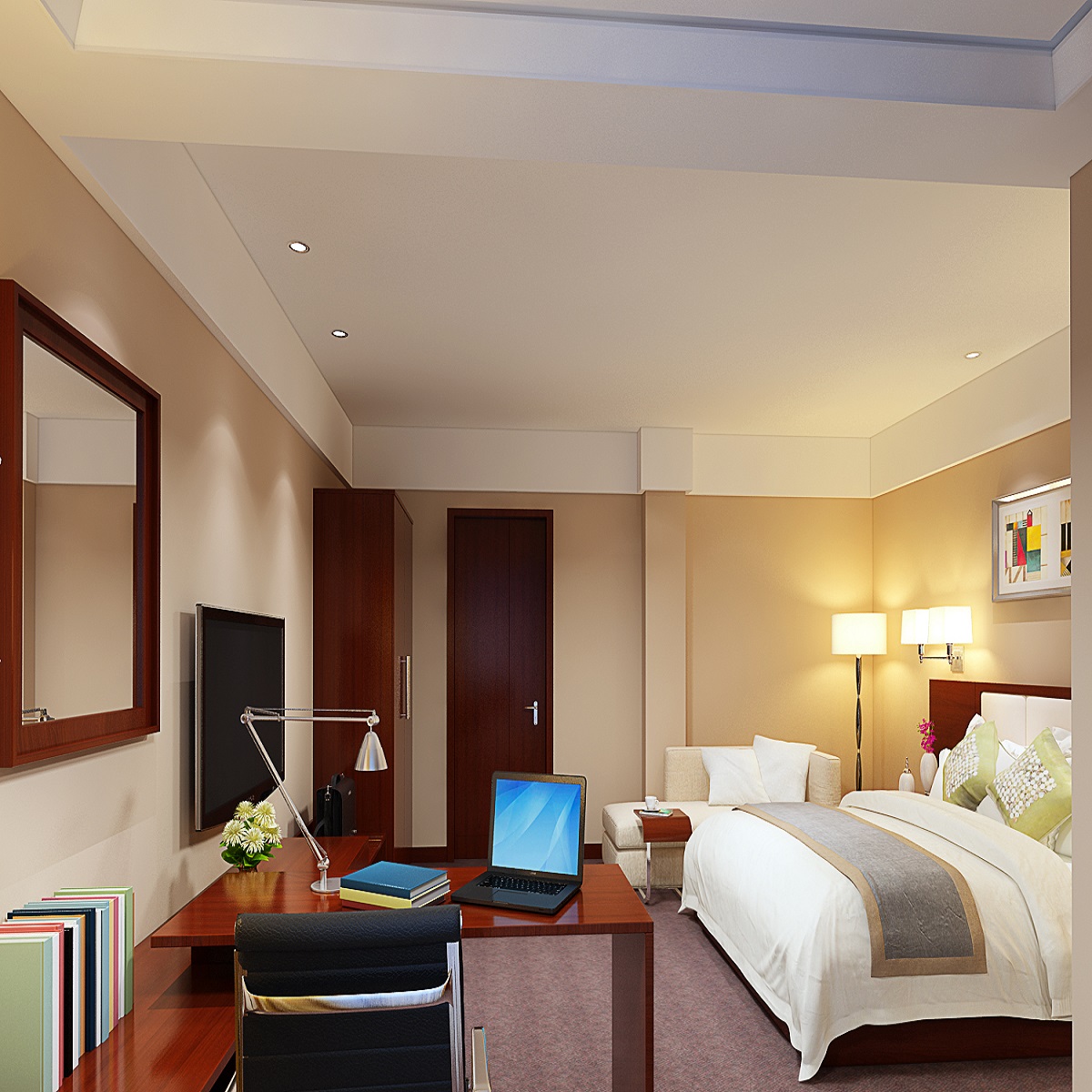 3 star business hotel room double bedroom