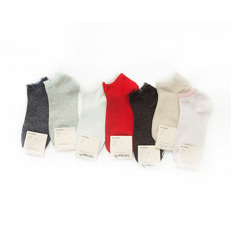 Ruffle Boot Tube Knit Cotton Crew Casual Socks for Women