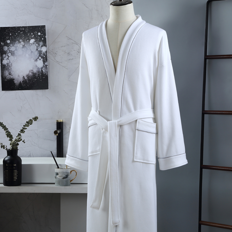 Custom hot sale velour terry waffle modal high quality white or color for adults men women hotel bathrobe night gown