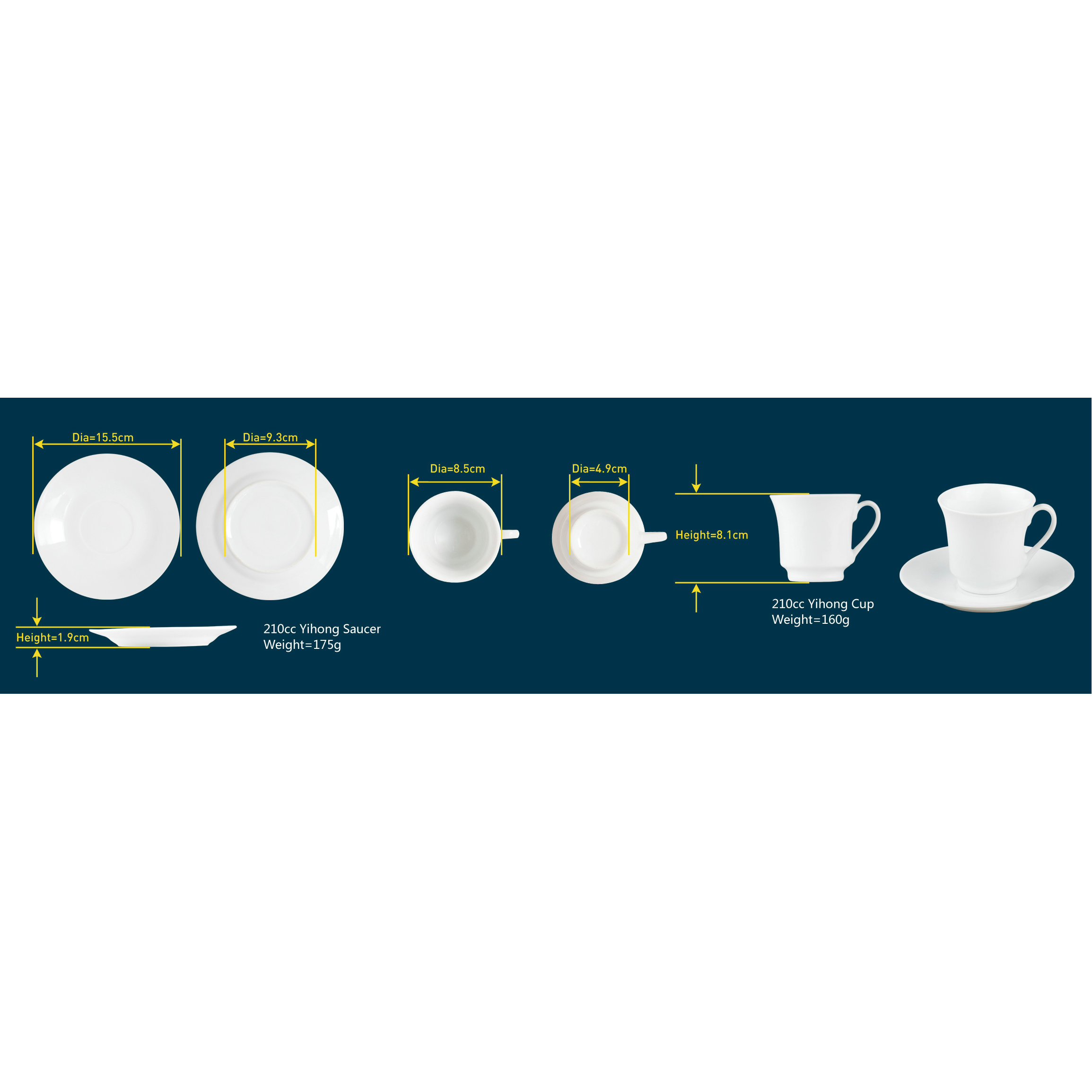 210ml Yihong Cup&Saucer