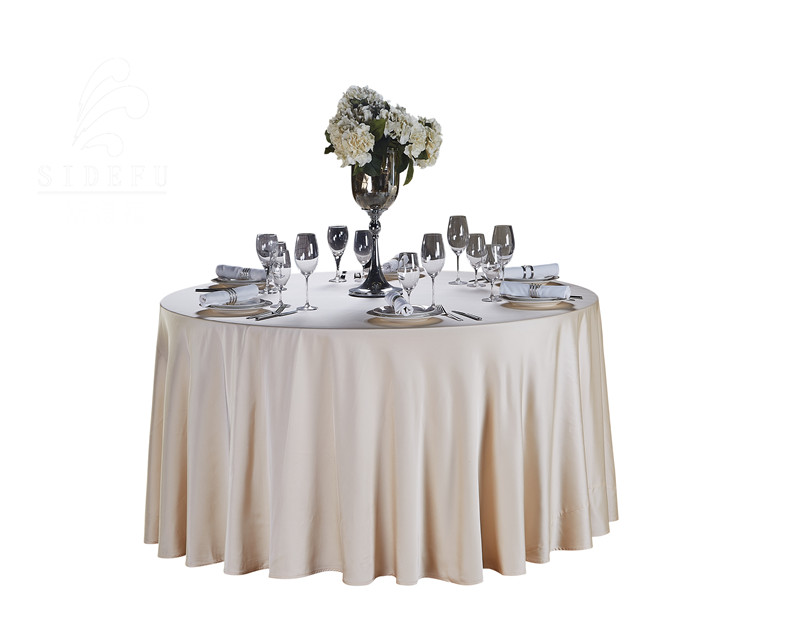 Hotel Champagne Silk Table Cloth