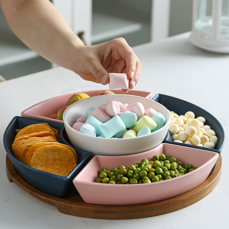 S/5 fruit plate with wood