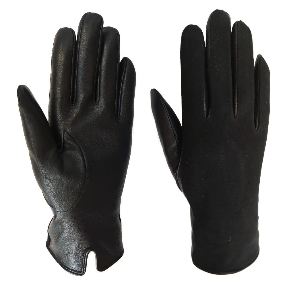 Women's fashion AB face leather gloves with touch screen