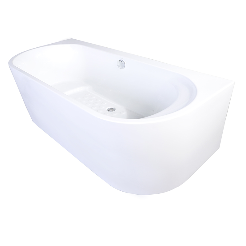 back to wall seamless bathtub