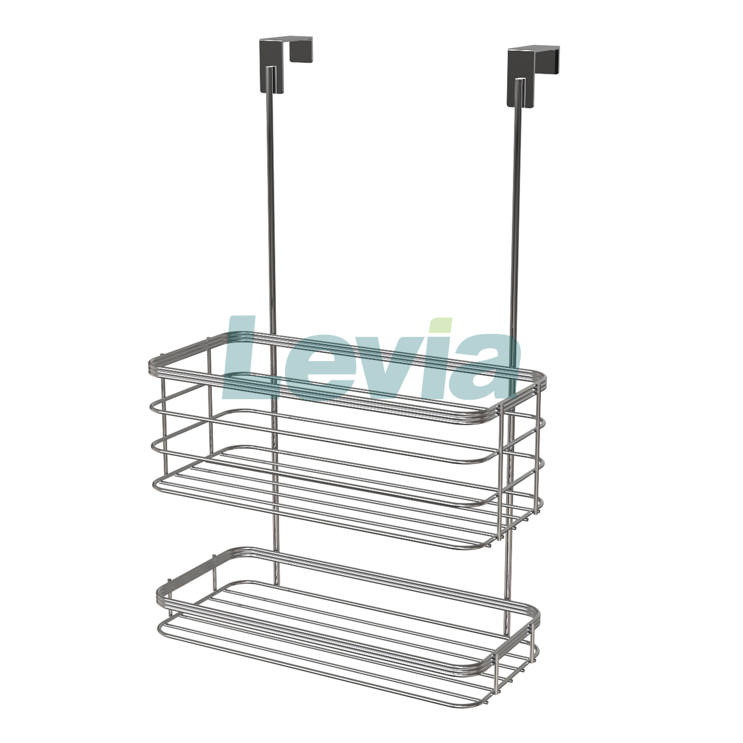 Metal Wire Over The Bathroom Shower Door Caddy, Hanging Storage Organizer Center
