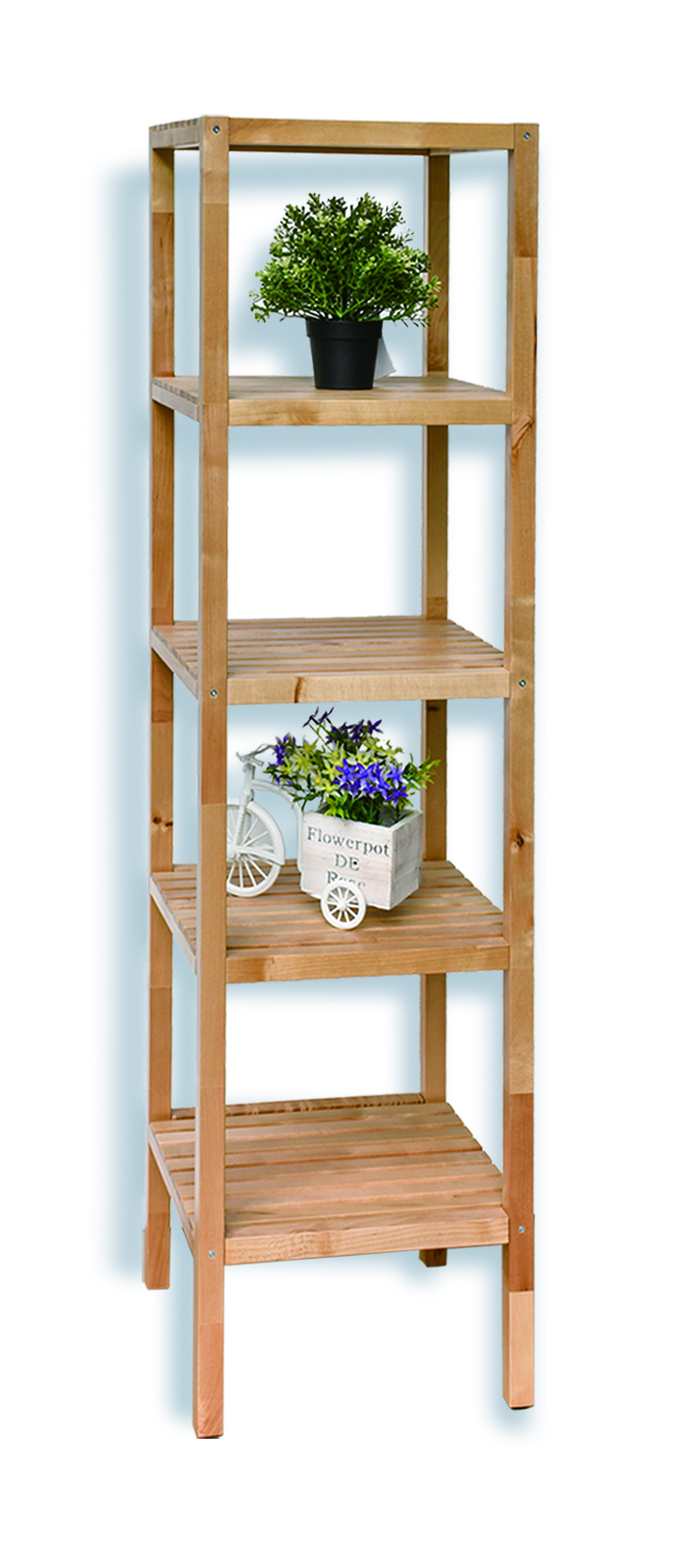 4 layers solid wood storage/book rack