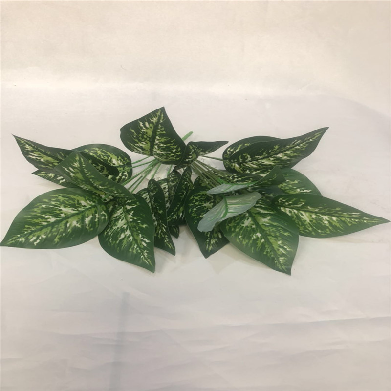 9 heads artificial leaf bush