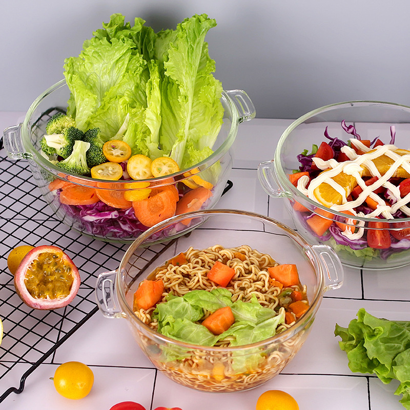 Hot selling glass Lunch box glass food container storage jar Clear glass ware