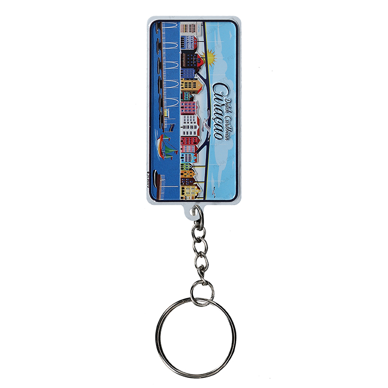 Wholesale Island Custom Design Printed Metal Aluminum Keychain