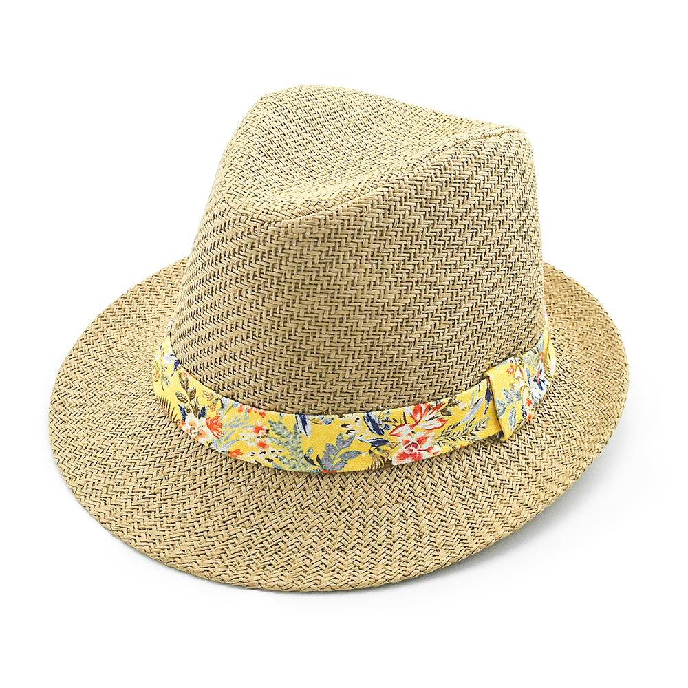 2020 wholesale Cheap summer fashion men women style paper straw fedora hat