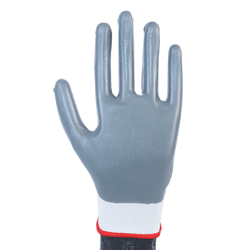 Glove Nitrile-13g Polyester Shell Smooth Nitrile Coated Glove