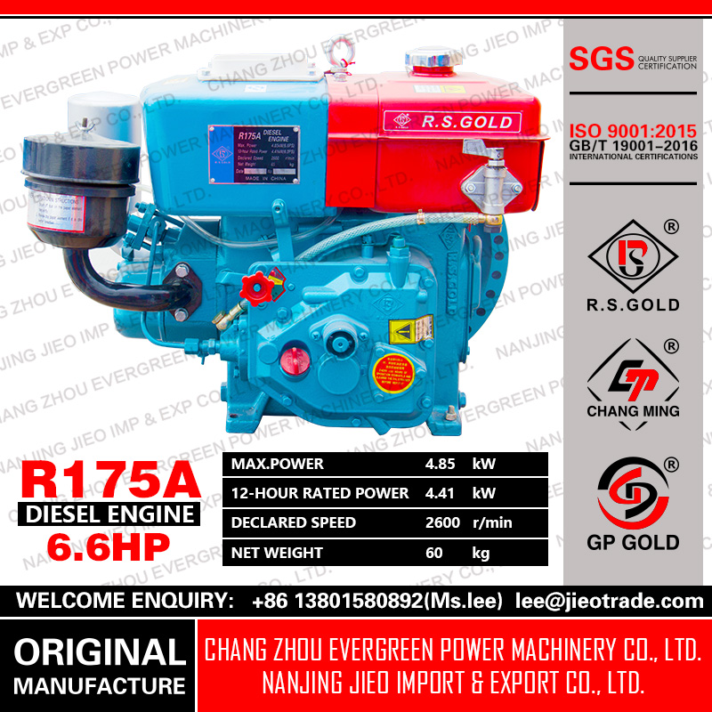 Air Cooled Diesel Engine R175a 7hp-8hp Agriculture Machine Manufacturer