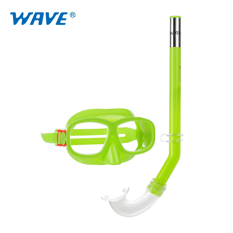 Easy adjustable soft strap kids diving mask snorkel set underwater diving equipment