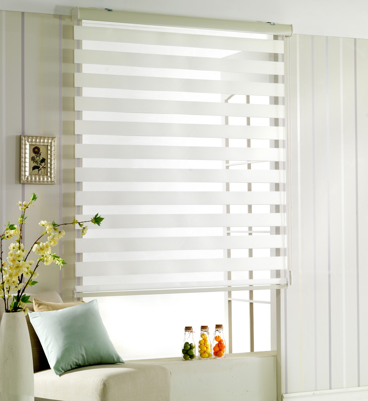 Zebra roller blind