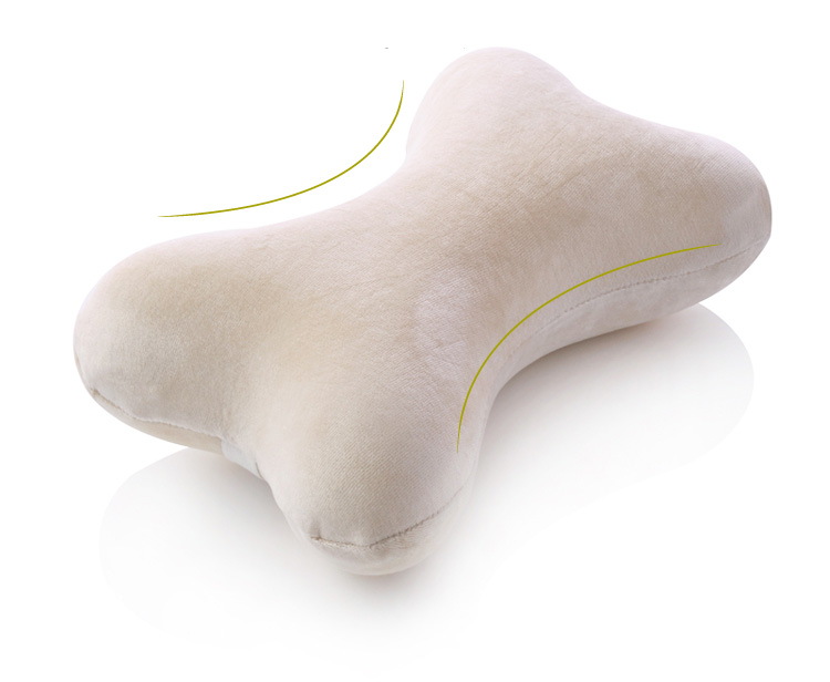 Bone shape memory foam head rest car pillow