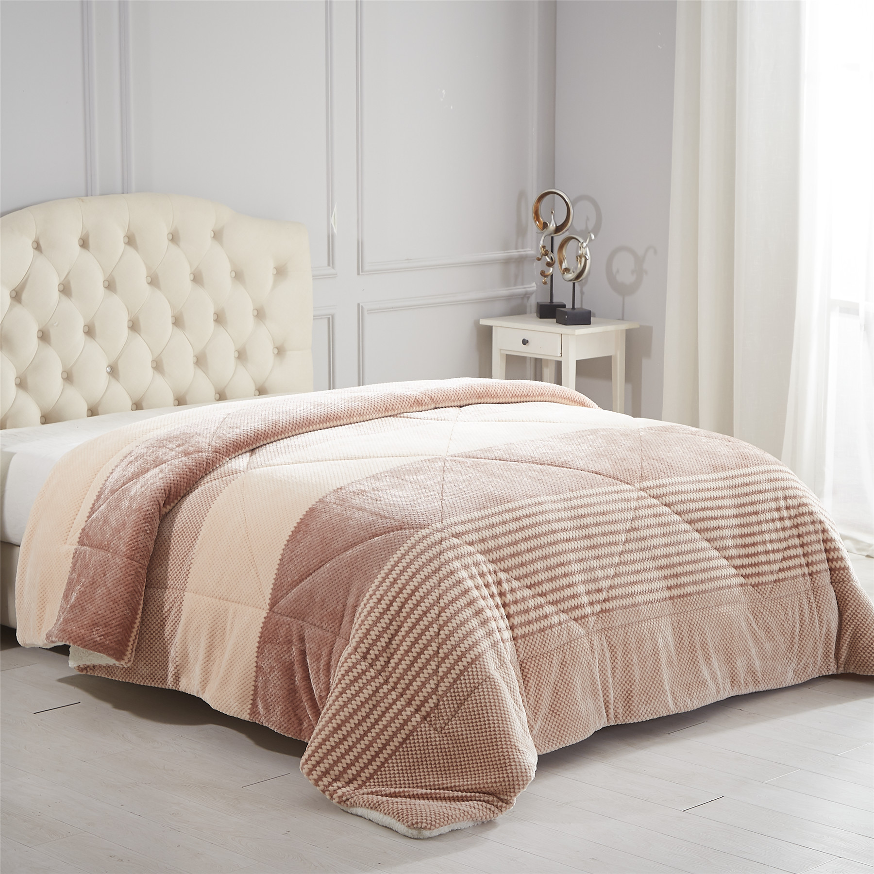 100% Polyester Popcorn with Cation yarn comforter