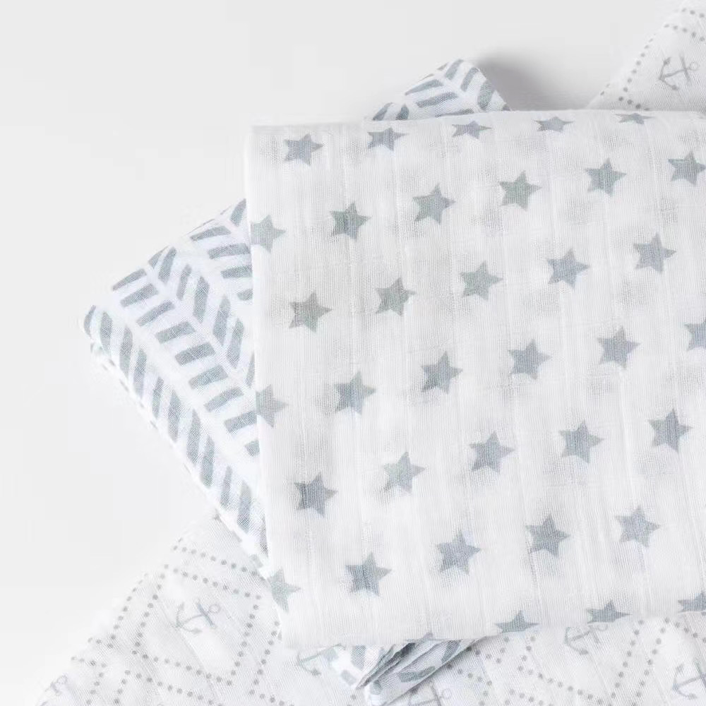 muslin cloth baby's 100% Cotton Printed Gauze Diaper Reusable Nappy baby diaper comfortable muslin cotton print