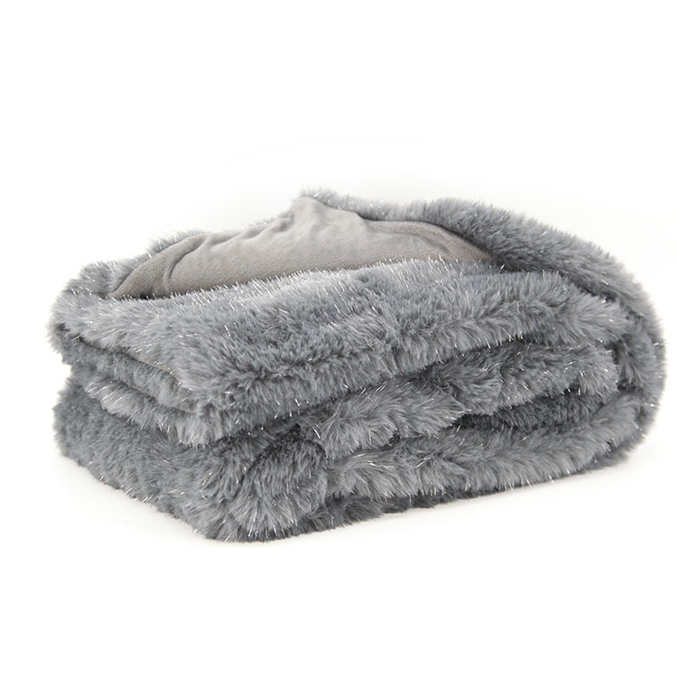 Rabbti Fur Blanket With Foil