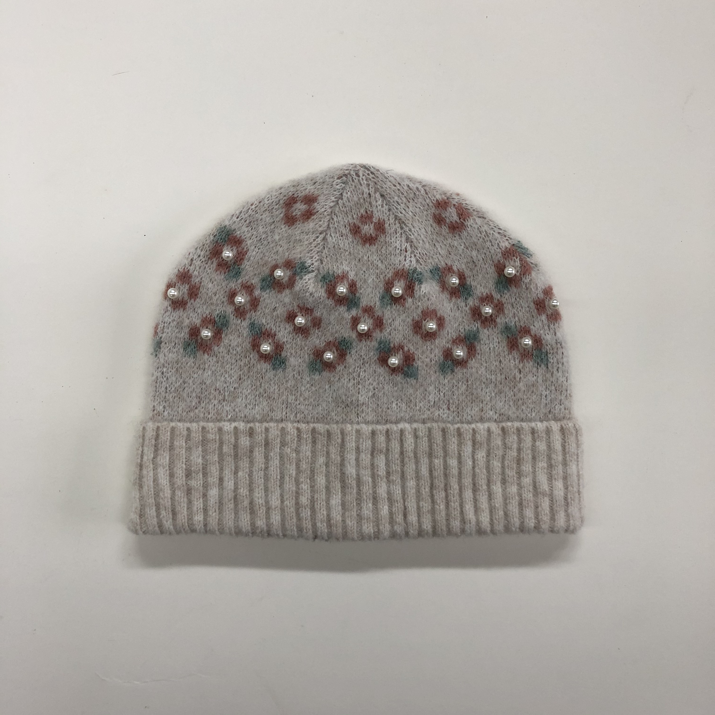 bead jacquard hat