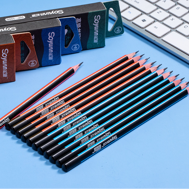 Two Colour Triangle Stripe Pencil With Dipped