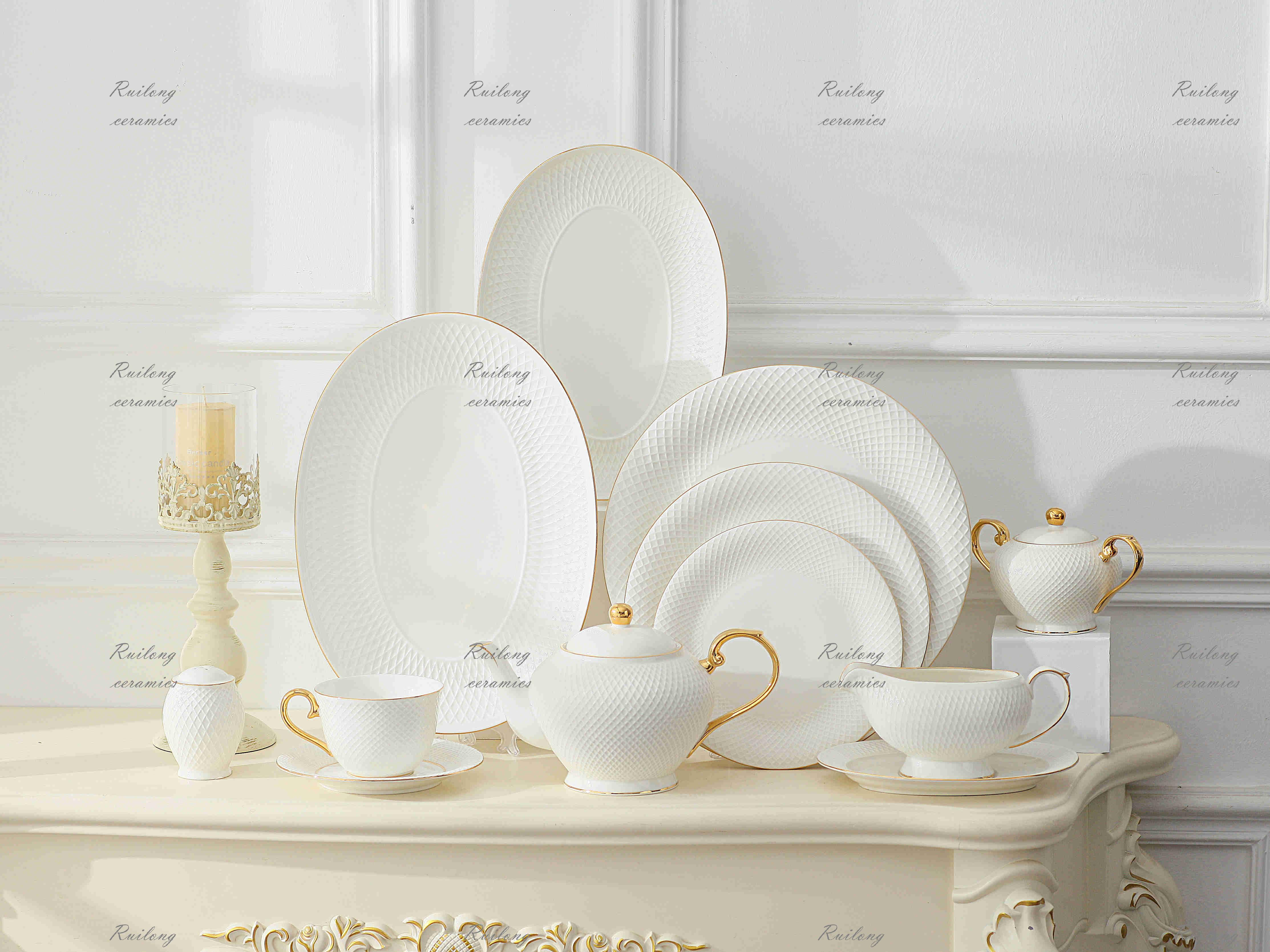 Good selling Professional wedding porcelain platinum age porcelain plate
