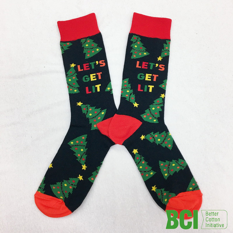 men christmas socks with responsible cotton from BCI