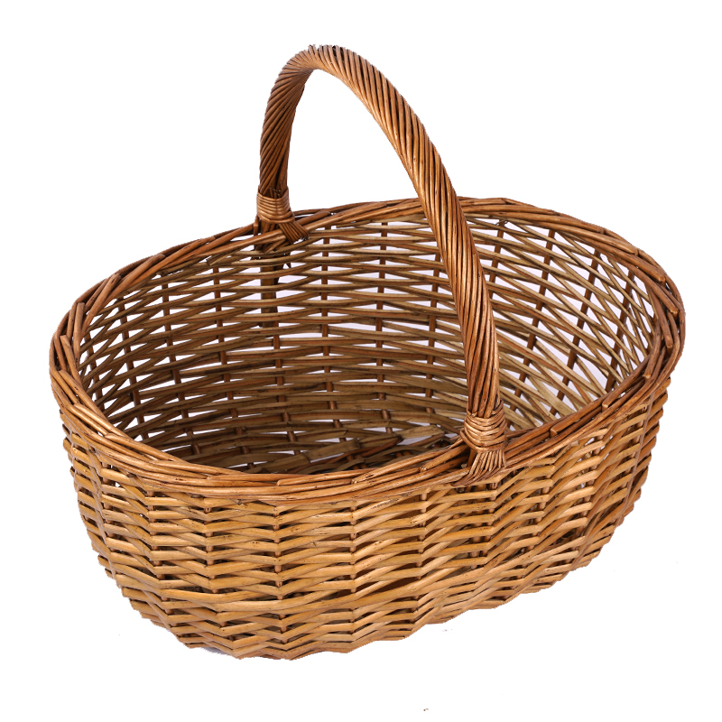 1ACustomize Thailand Wholesale Willow Gift Packing Handmade Woven Fruit Storage Christmas Natural Wicker Basket