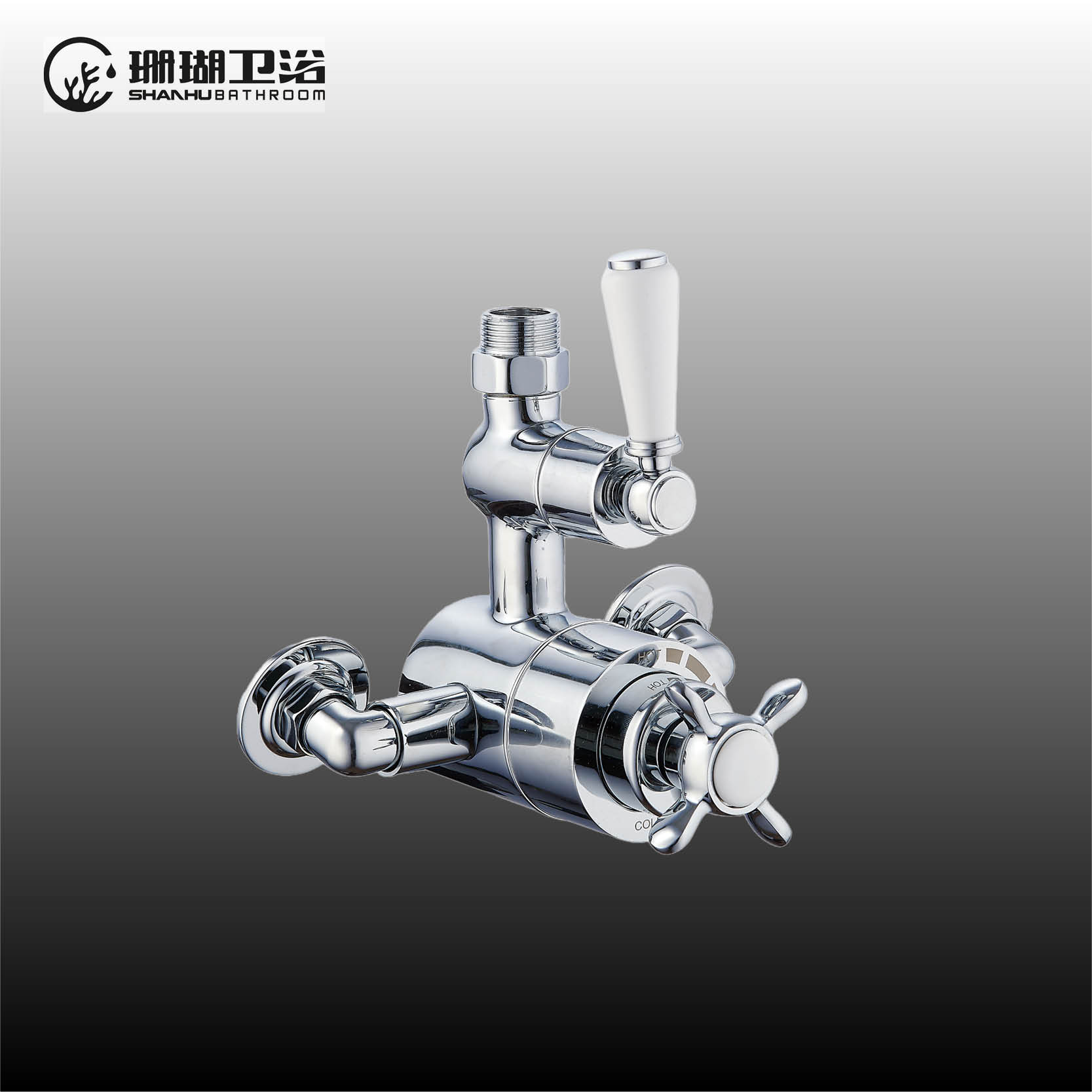 Traditional exposed thermostatic shower valveT8573