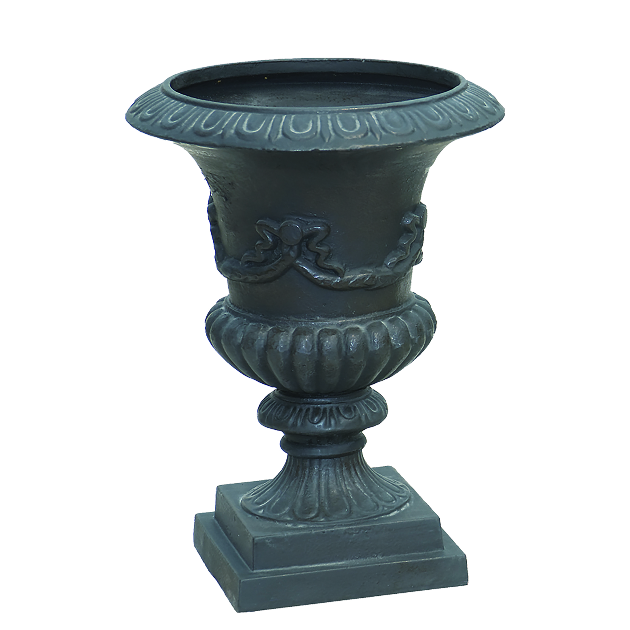 cast iron flower pot
