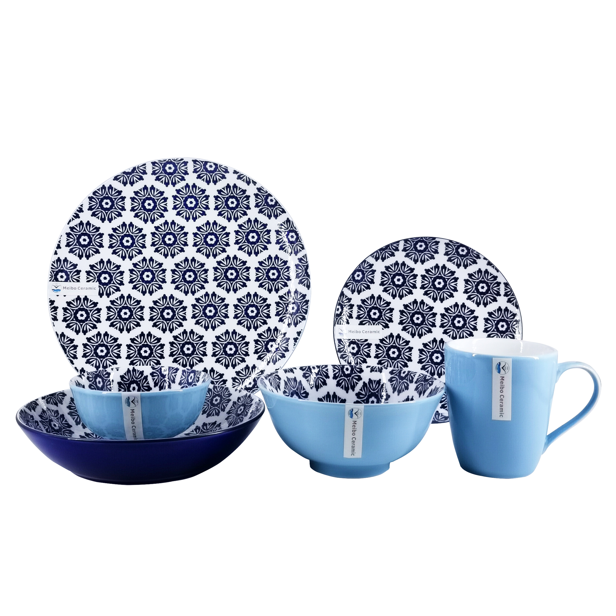 hot selling pad printing porcelain dinner set