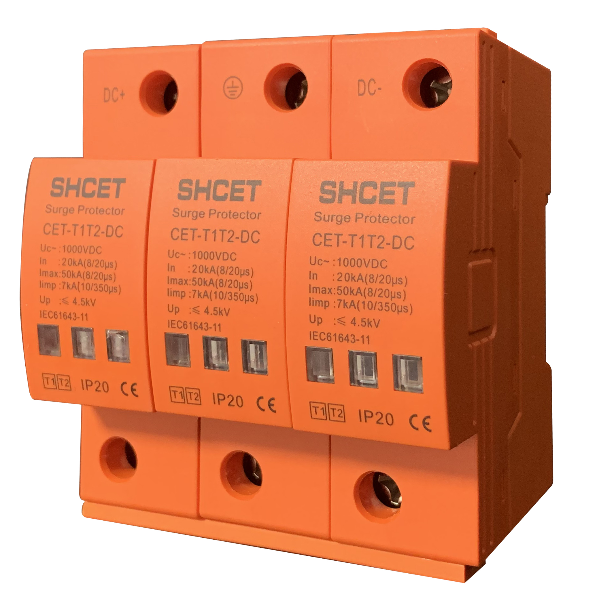 CET-T1T2-DC-3P DC surge protective device