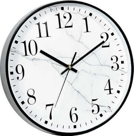 Wall clock; quartz clock; best sale; promotion; gift; simple round clock; 12inch 30cm;marble dial