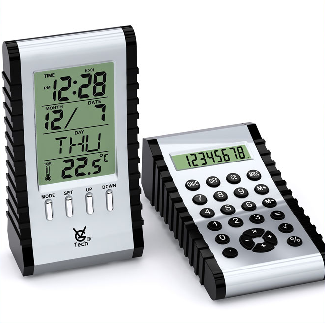 VGW-8015 2 sided clock with calculator