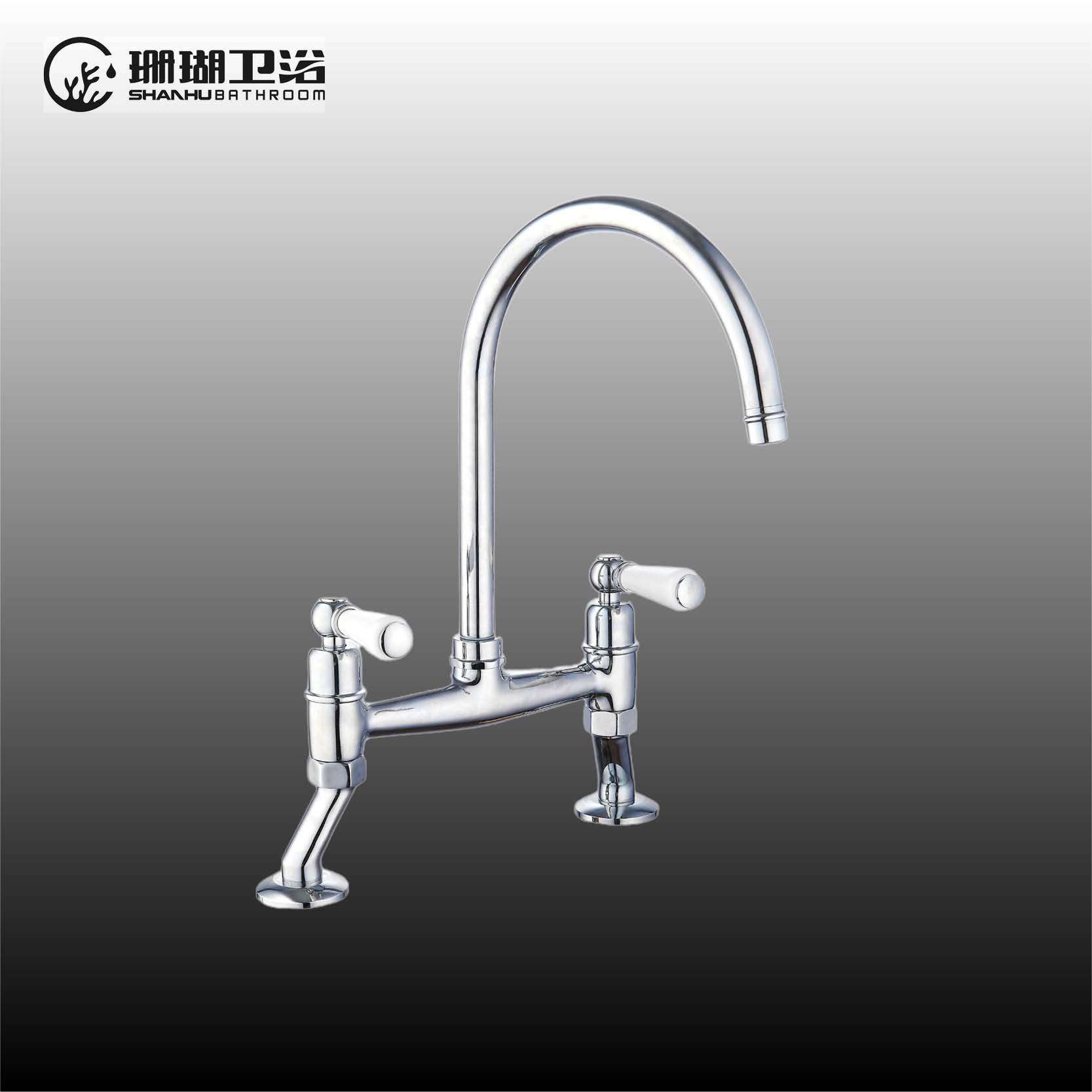 Two handle kitchen mixer