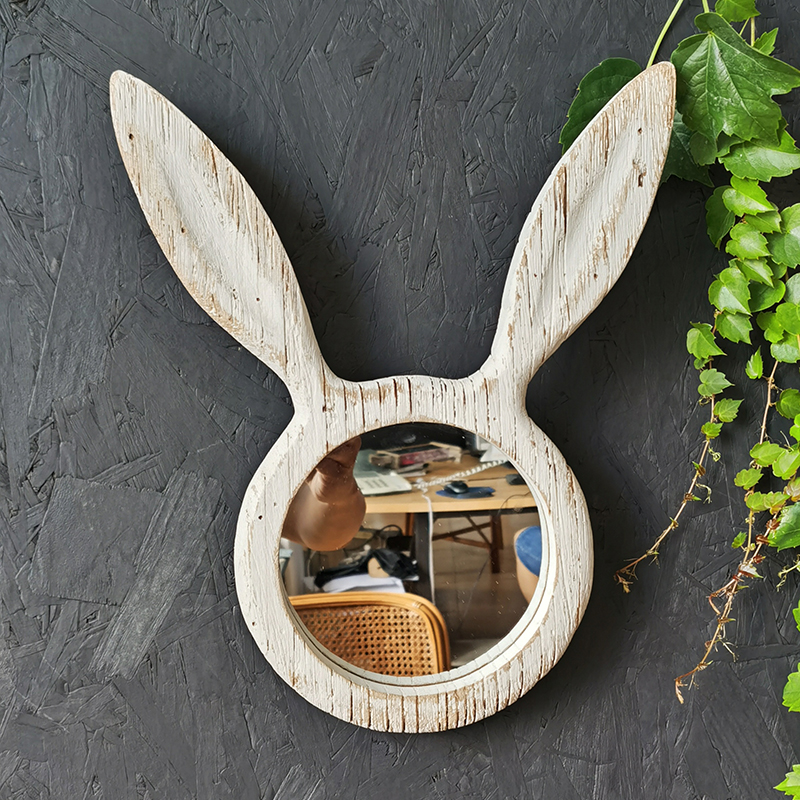 Wood wall mirror