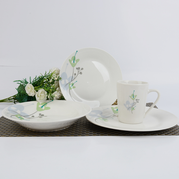 20pcs flower series of ceramic tableware ,porcelain dinnerware set with decal