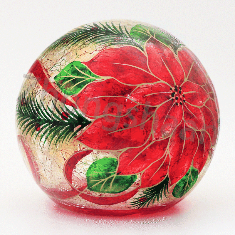 Hand Painted Candle Holder Ball+ LED