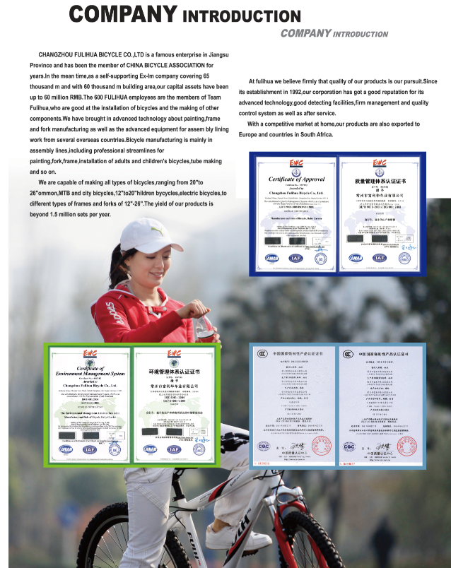 Changzhou Fulihua Vehicle Industry Co., Ltd. – chainless transmission bicycle 1