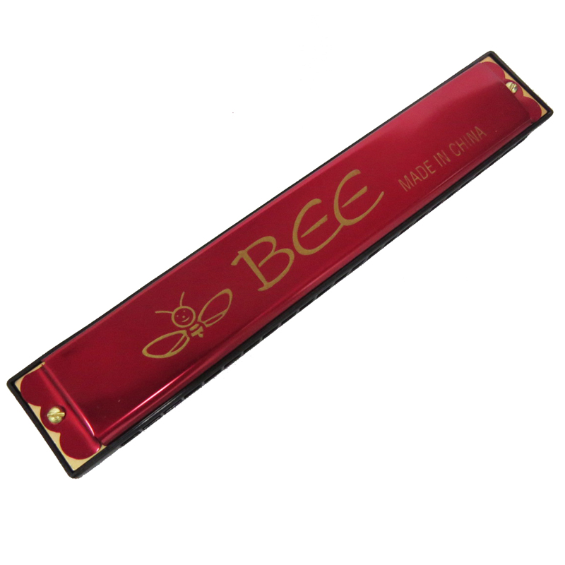 24 hole single-side metal toy harmonica toy musical instrument