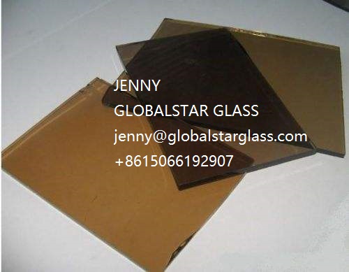 4mm/5mm/5.5mm/ 6mm bronze/brown/coffee color reflective glass/one way mirror glass
