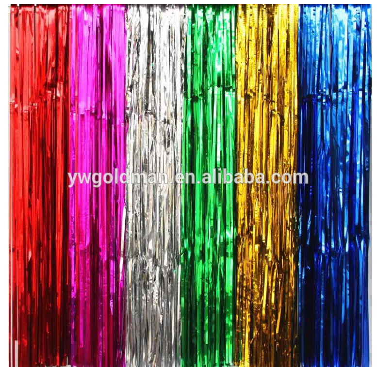 New Product Wedding Table Decoration Table Skirt Foil Tassel Tinsel Curtain