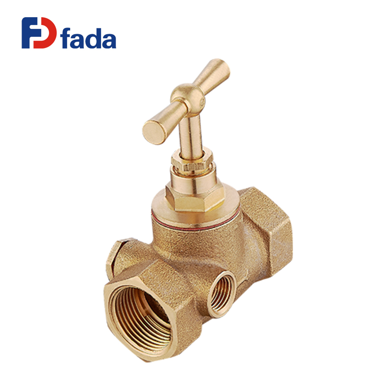 Plumbing shut off valves with exhaust hole, thread connect