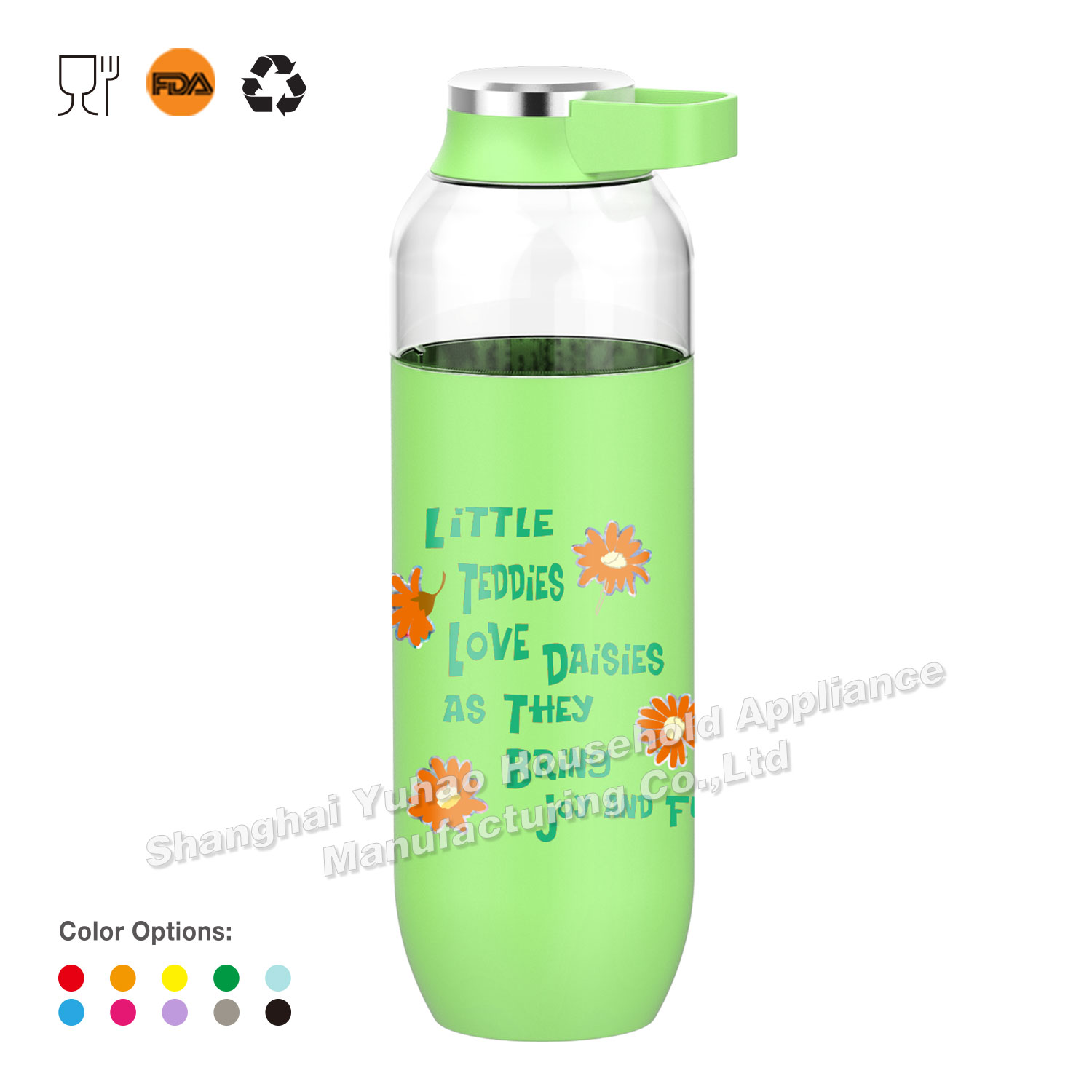 740ml Tritan Sport Water Bottle with PP Sleeve