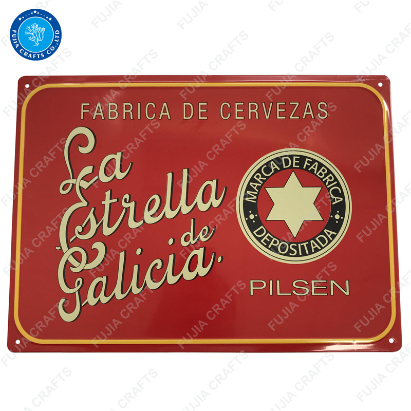 Wholesale Personalized Emboss Printed Metal Tin Sign Souvenir Wall Decoration Board
