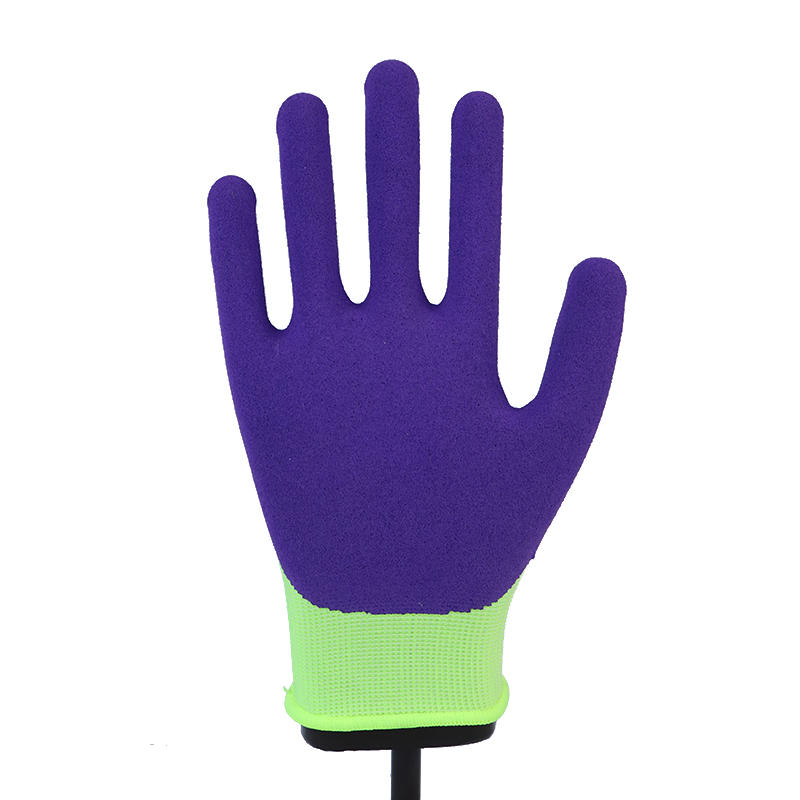 Glove Sandy-13g Polyester Shell Latex Coated, Sandy Finish Glove Working Gloves